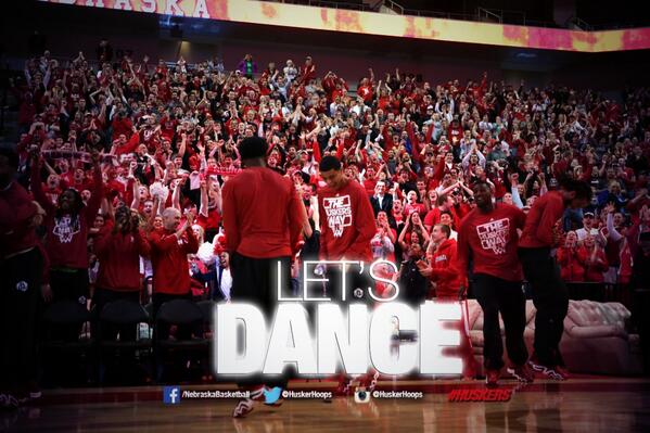 HuskerMBB's tweet photo. Let's Dance. #Huskers in San Antonio against Baylor. http://t.co/DPlIPTKsxs