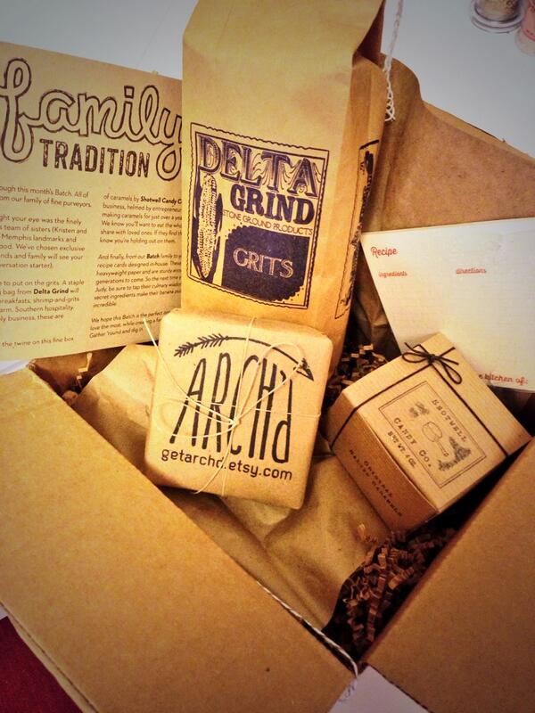 memphistweats's tweet photo. 2nd @BatchMemphis arrived! @Deltagrind &amp; @ShotwellCandy to enjoy, plus #getARCHd woodblock with Memphis trolley pic! http://t.co/VOQQ7XEzht