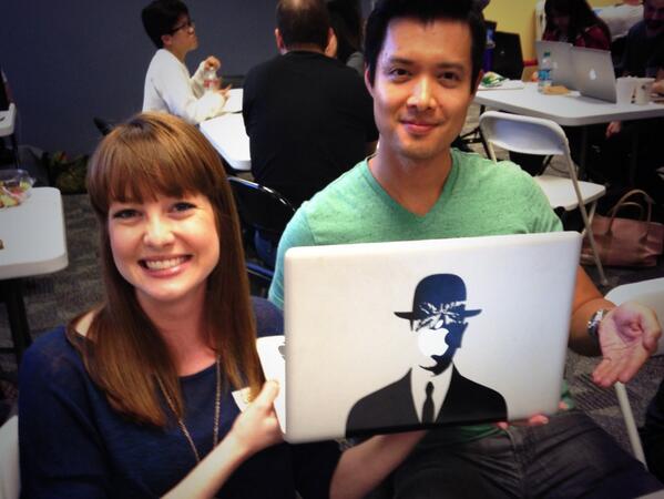 mattkc7's tweet photo. @lisabsteward and @RoyGLee at @RailsGirlsLA http://t.co/uYjbSoApgS