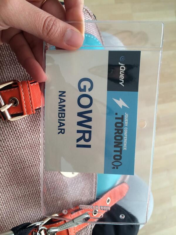 gowrii's tweet photo. @jQueryTO comes to an end. I had a blast! Thanks @bnotions too and I'm looking forward to next year! http://t.co/xPrywxWZIf