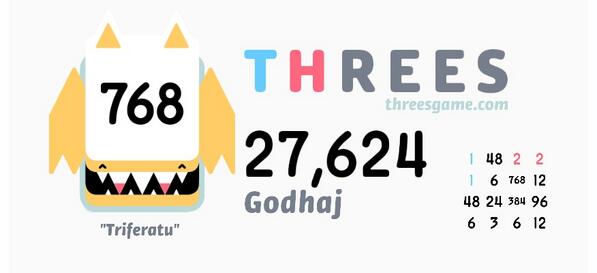 DavidGodhaj's tweet photo. @al2Ek I just scored 27,624 in ThreesGame! http://t.co/kInwdApRIt http://t.co/YNiJaQzXHT