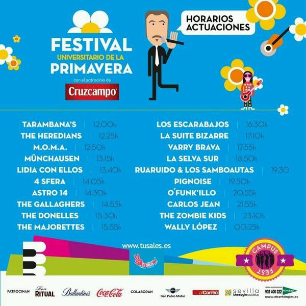 rrppf's tweet image. Ultima semana para pillar tu entrada! FESTIVAL UNIVERSITARIO DE LA PRIMAVERA!!!
VENTA: 687348290
RT RT RT!!!!!!
INFO: