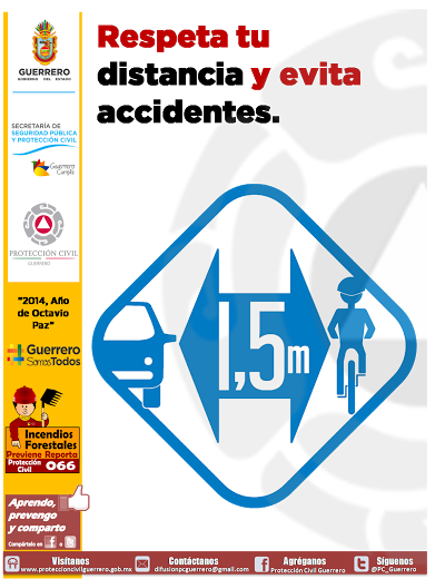 SSPGro's tweet image. Importante atender la siguiente recomendación y evitar accidentes con ciclistas