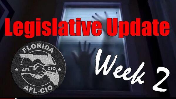 TheRealCFAFLCIO's tweet image. We are ready for #FLSession week 3!
[VIDEO] Week 2 #LegislativeUpdate: bit.ly/1kVA3Or #FLUnion #1u #WageTheft