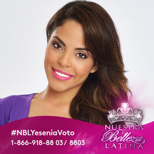 NuestraBelleza's tweet photo. Fans de Yesenia RETWEET y voten por ella usando #NBLYeseniaVoto o llamando al 1-866-918-8803 http://t.co/K55phBChMg