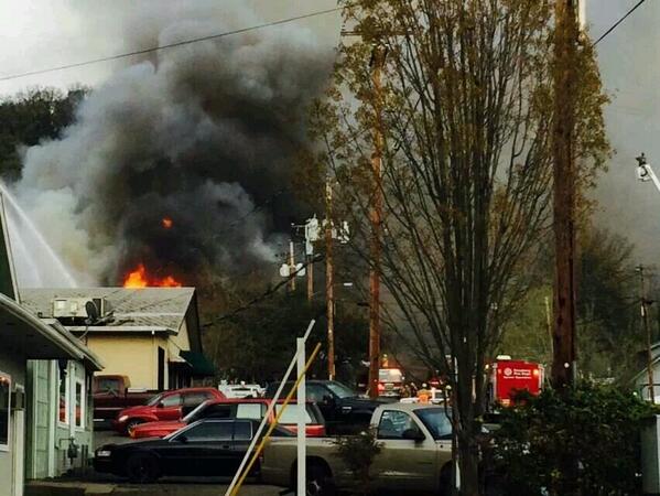 winepixie's tweet image. Kueblers furniture I think is on fire. Can't tell from this angle.