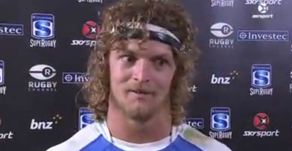 SARugbymag's tweet photo. VIDEO: Is this the best post-game interview ever? http://t.co/TnL4aVMO3e @westernforce @nckcmmns http://t.co/rrdUqUR8xG