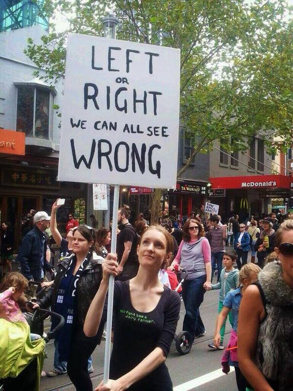 FPsych's tweet photo. #marchinmarch not about left not about right, about what's wrong http://t.co/IAdbrljsR3