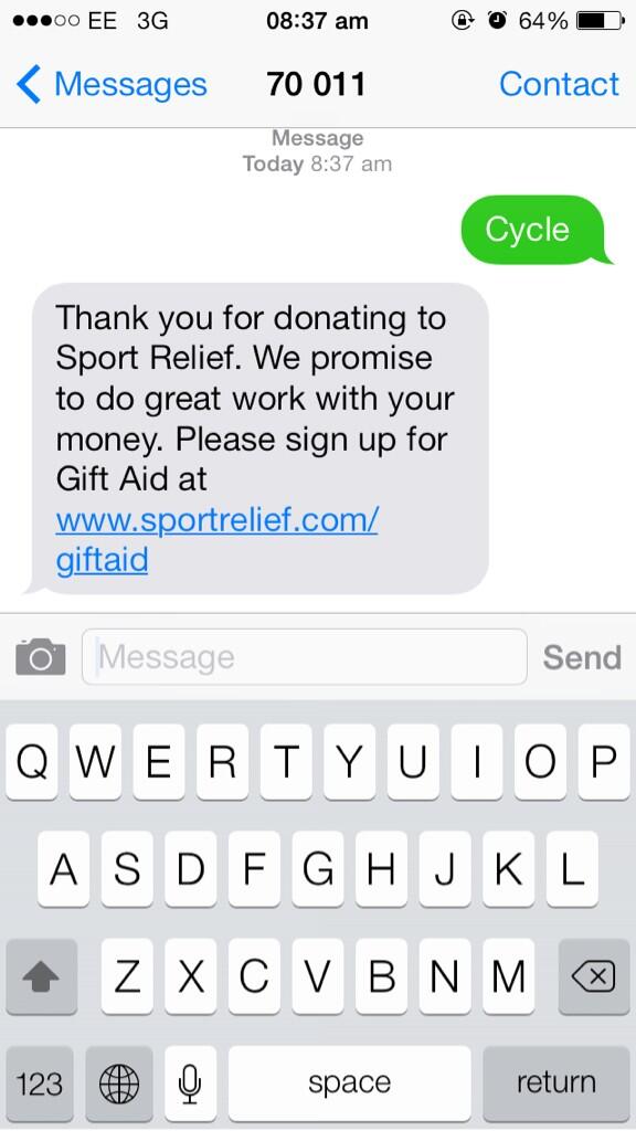 a_baj3's tweet photo. #donation #sportrelief my good deed for the day! @NickGrimshawR1 @BBCR1 http://t.co/6fSYh5Mqr4