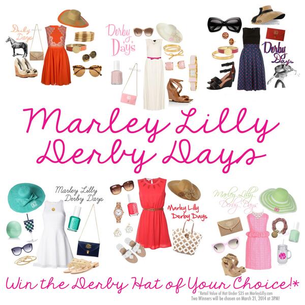 marleylilly's tweet image. It's Derby Season at @MarleyLilly! Win a Monogrammed Derby Hat during #MLDerbyDays! Enter: tinyurl.com/kjhwl2d
