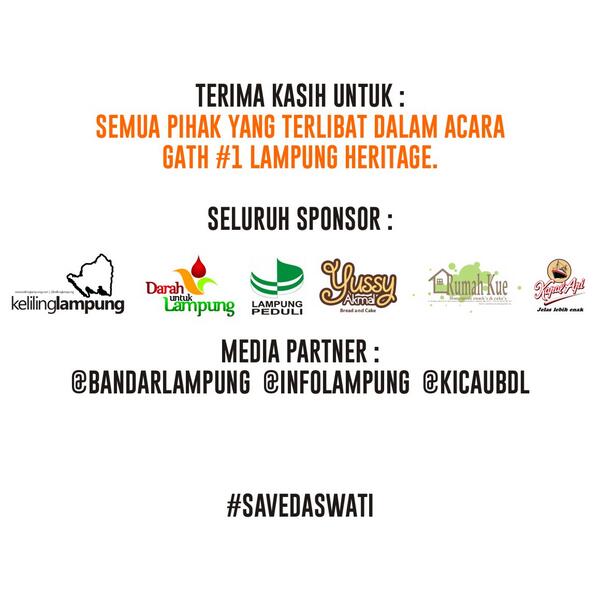 lampungheritage's tweet photo. Ucapan terima kasih pada @YussyAkmal_id atas suportnya pada gelaran Gathering #1 LH dan kampanye #SaveDaswati http://t.co/QF03eZs3rJ