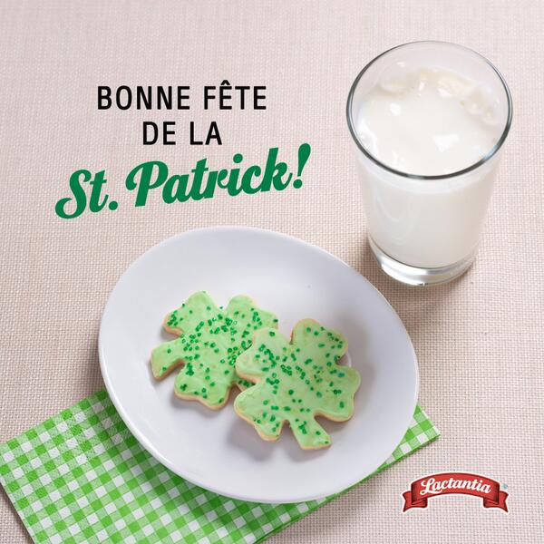 LactantiaFR's tweet photo. Bonne fête de la Saint-Patrick! Levons nos verres à la chance des Irlandais!#LaitLactantiaPurFiltre http://t.co/bZaqET86Cm