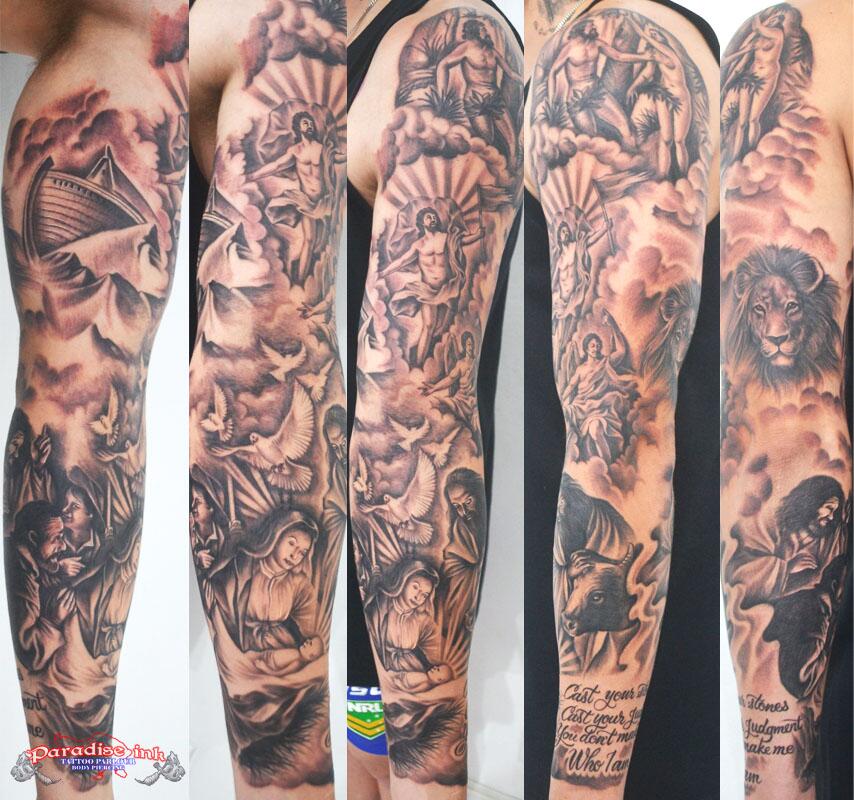 20 Religious Half Sleeve Tattoos You Should Check Out  TattooTab