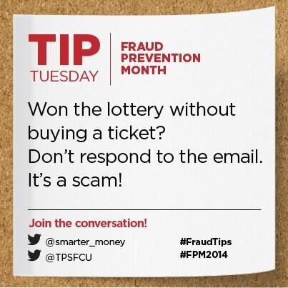 TPSFinCrimes's tweet photo. #FPM2014 get an email saying you won a lottery u know nothing about? Chances are... #DontBeScammed @smarter_money http://t.co/BgtTOU2GoX