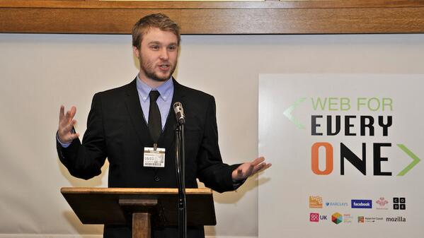 MkThingsDoStuff's tweet image. Jamie (@JamieLeeBrett) speaking about digital for @PrincesTrust at the #webforeveryone launch at @HouseofCommons!