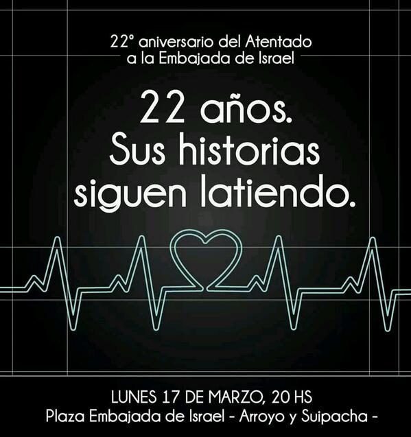 DonPlayon's tweet photo. Hoy, hace 22 años, algunas personas decidieron que otras debían morir. 22 años. Sus historias siguen latiendo. http://t.co/vg4Fzt6TYc