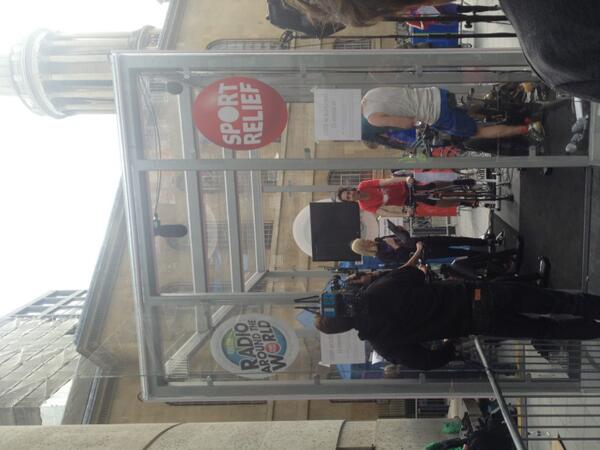 BBCSweat's tweet photo. @grimmers cycling for #sportrelief. Go on Grimmy!! π΄π΄π΄ #bbcradio1 #bbcsweat http://t.co/0t1gxZBAV5