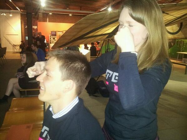 ElliMurphy's tweet image. Investigating the pinnochio effect (definitely not looking silly) #itech2014