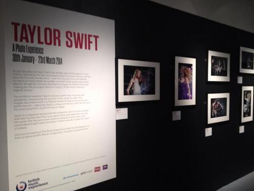 TaylorSwiftUKST's tweet photo. The Taylor Swift Photo Exhibiton at the British Music Experience at London's O2 Arena closes next Sunday. http://t.co/O0NslSzgg0