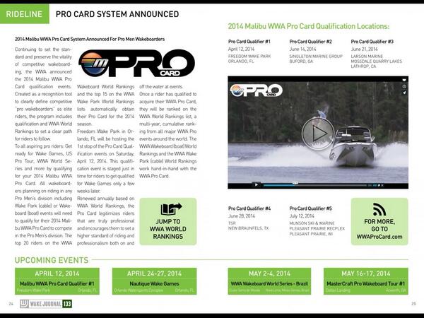 TheWWA's tweet photo. Check out our @malibuboats #WWAProCard info in @wakejournal http://t.co/qaZtcwFJxR http://t.co/qq2bX29ddb