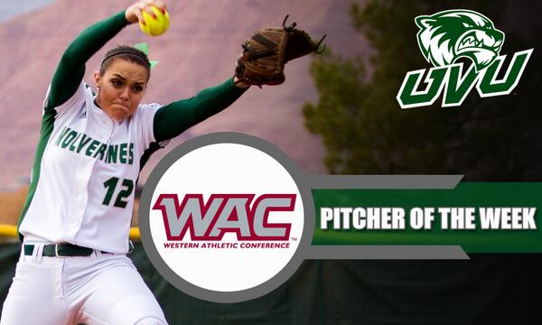 GoUVU's tweet photo. SB: For the second straight week, Josi Summers @josiblair is the WAC Pitcher of the Week! http://t.co/7dDQ7o1GMT http://t.co/p4iUMA15FB