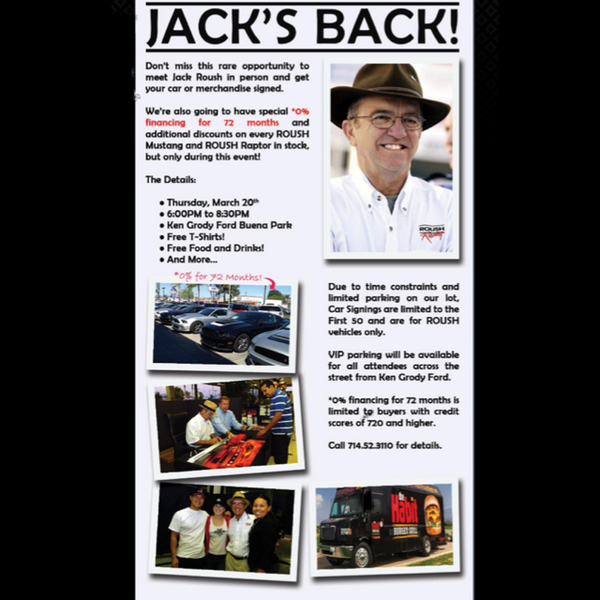 KGCUSTOM's tweet photo. Jack will be at Ken Grody Ford this Thursday, 6pm-8:30pm. He will be here for a personal appearance &amp; car signing! http://t.co/2NvHxHqUDT