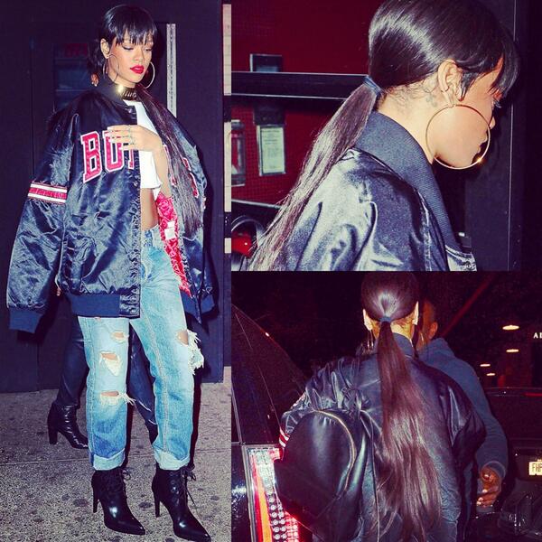 bigshitxtalker's tweet photo. YAGA! RT @RihannaDaily: How do you like Ri's ponytail? http://t.co/NPlx7r9u6l