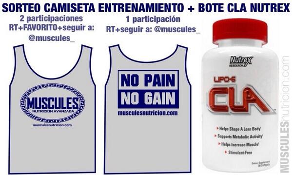 AdriFitRoom's tweet photo. #SORTEO Camiseta. entrenamiento+Bote CLA. Para participar:  RT y seguir a @muscules_  Suerte!:) http://t.co/kfJ7iMMNgv