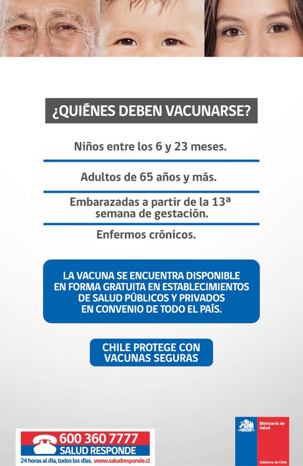 ministeriosalud's tweet photo. Ayúdanos con un RT a que esta Campaña de Vacunación contra la Influenza 2014 sea un éxito. http://t.co/qwIhFcLytw