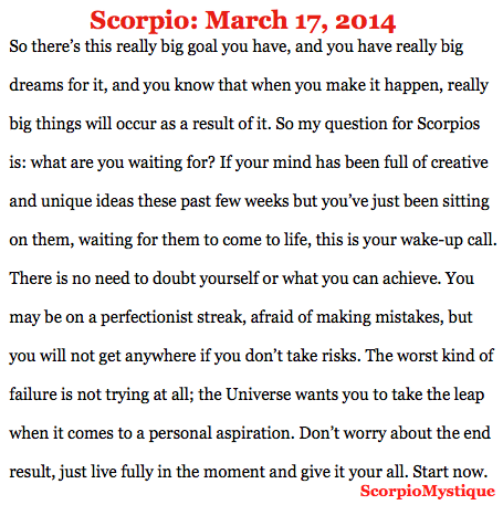ScorpioMystique's tweet photo. #SMscope 3.17.14 ♏️️❤️️ #Scorpio http://t.co/WtKbshiqUi