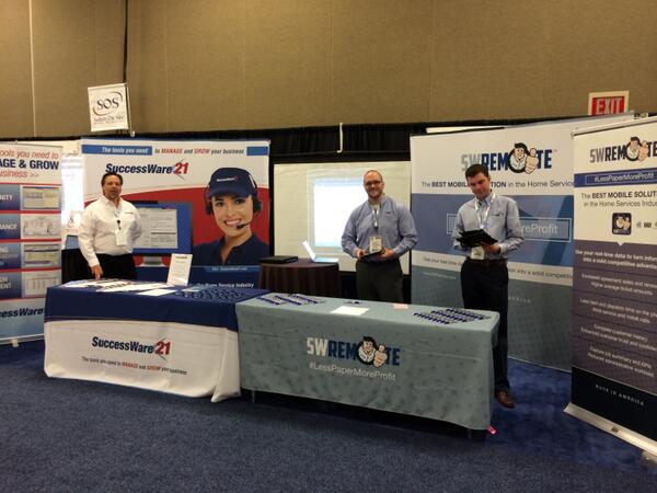 gopointman's tweet photo. The teams from @SuccessWare21 and @SWRemote all set up and ready to deliver #LessPaperMoreProfit at @accausa http://t.co/LnQ3VSgZ8R