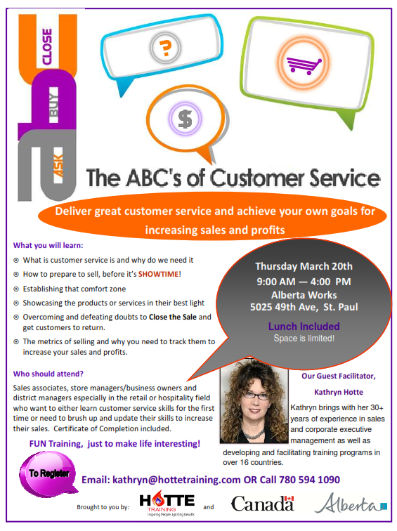 Register for a FREE Customer Service Workshop with @AdvisorRABC