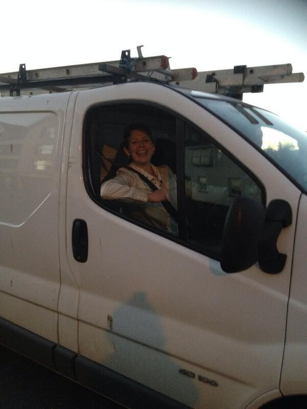 EaseyBrigstocke's tweet photo. @easeydanny @EaseySimon @easeyandy @PennyJones99 Girl with white van &amp; own ladders seeks work! #multiskilling http://t.co/Q2R3xwmmXb