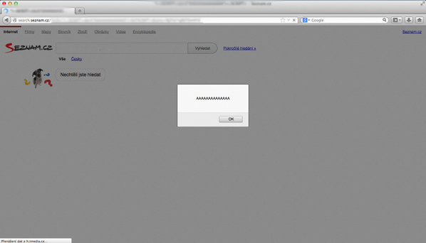 WSecCZ's tweet photo. @seznam_cz Další XSS nalezeno přímo na webu http://t.co/OHowwN9ucG a jemu podobným. http://t.co/Z8OtUIThyw