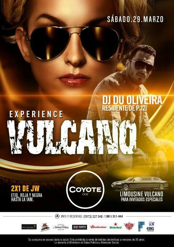 osmartestti's tweet photo. SÁBADO 29 DE MARZO Experience VULCANO Una noche que no vas a olvidar entradas gratis y camarotes conmigo+595973337048 http://t.co/1n5uqmyFn4