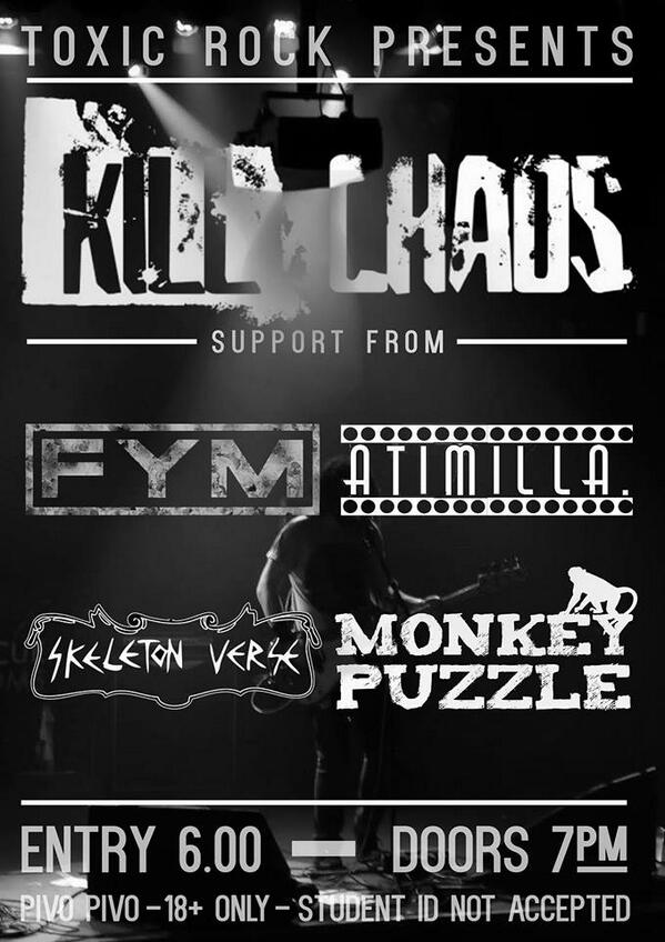 BOOM!!! this is going to be awesome! <a href="/killchaosmusic/">Kill Chaos</a> <a href="/OfficialFYM/">Fuck Yeah! Molecules</a> <a href="/atimilla/">Atimilla</a> @FuriousGeorgeMP <a href="/SKELETONVERSE/">SKELETON VERSE</a>  £6 entry