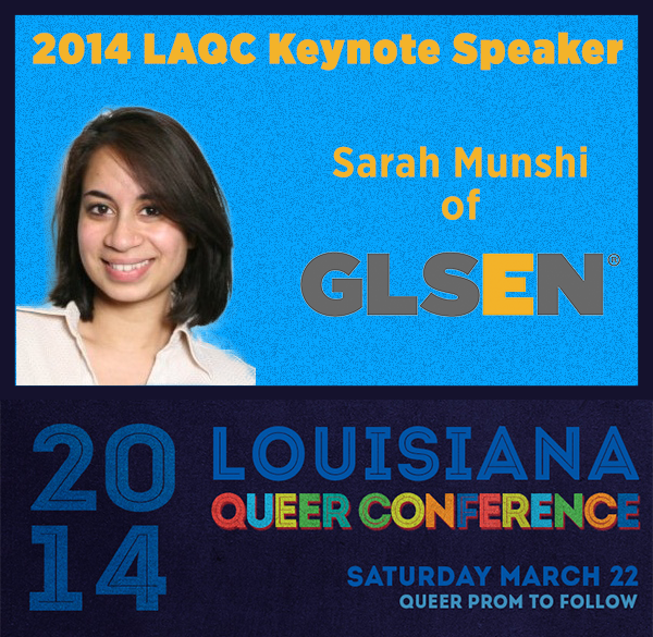 Register for #LAQC2014 now at bit.ly/1hgQlvN. Don't miss our keynote - Sarah Munshi of <a href="/GLSEN/">GLSEN</a>