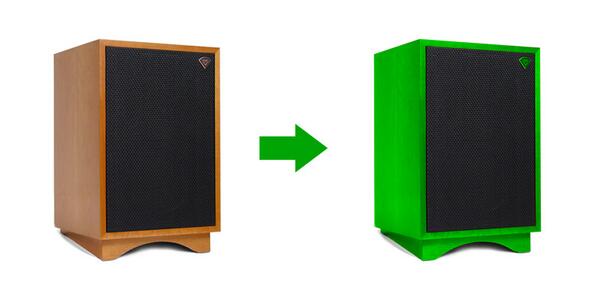 With all the green today, we figured we'd mock up a Klipsch Heresy speaker with green paint....

NEVER HAPPENING.
