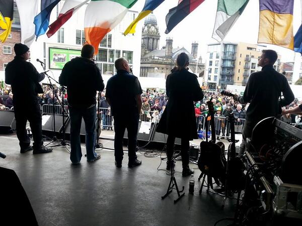 Great fun playing Leeds Irish parade in <a href="/millsqleeds/">Millennium Square</a> yesterday. <a href="/theirishpost/">The Irish Post</a> <a href="/LeedsNews/">Yorkshire Evening Post</a>