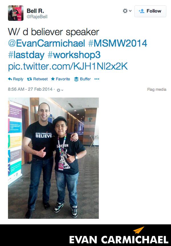EvanCarmichael's tweet photo. At #MSMW2014 with @RajeBell http://t.co/PzLGrUtXfA