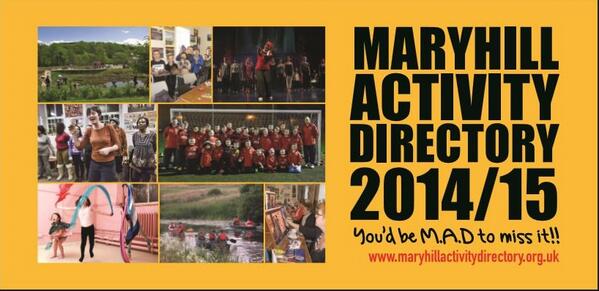madtomissit's tweet photo. Have you received your copy of the Maryhill Activity Directory 2014/15 yet? http://t.co/0Uy60Egwzz