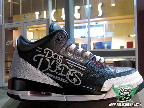 Custom Dos Dudes Pictures Jordan 3s