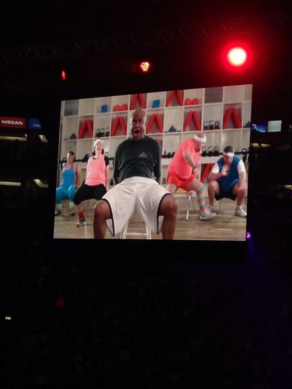 Feeling the burn @krissakabusi boom boom boom at half time @jackwhitehall