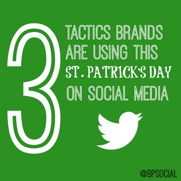 BPsocial's tweet photo. Make your brand stand apart this holiday with these 3 simple tactics. #StPatricksDay #BP
http://t.co/vvF1GXpCMy http://t.co/kelRkEmTWF