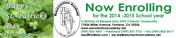 Resurrection_CA's tweet photo. We are now enrolling student for 2014 - 2015 school year. Please call Mrs. Susie for more info. 909 822-4431 http://t.co/ucanhNj471