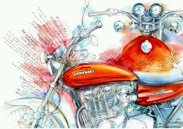 #Z1 #Kawasaki #drawing  Retweet if you think this would look great on your wall