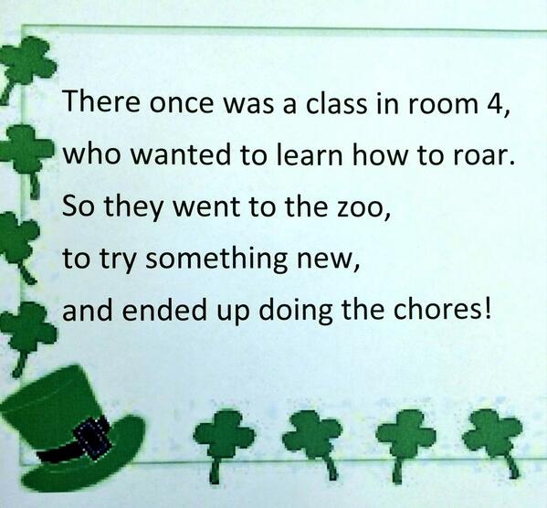 Cavenators's tweet photo. Check out our St. Patrick's Day limerick! http://t.co/UMfFgEbaxa