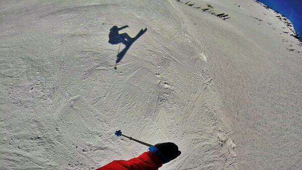 triebby's tweet image. Staring at my #shadow from above. Fun times @Snowbird yesterday. #skiing #Flat3 #gopro #newschoolers @JansExperts