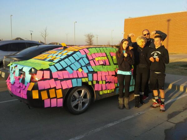 RyanWChristian's tweet photo. This is the Christian family's way of saying "happy birthday Amy Fambrough". http://t.co/Hk8ezb9L04