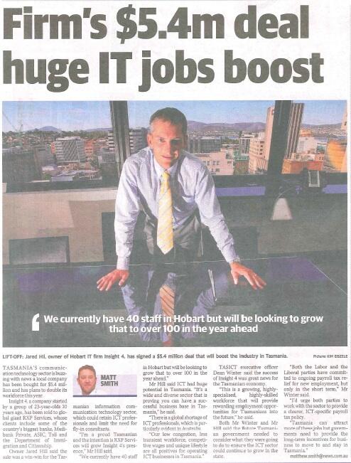 HMASONtasmania's tweet image. Huge IT boost - great success story for one of our growing tenants in Hobart #insight4